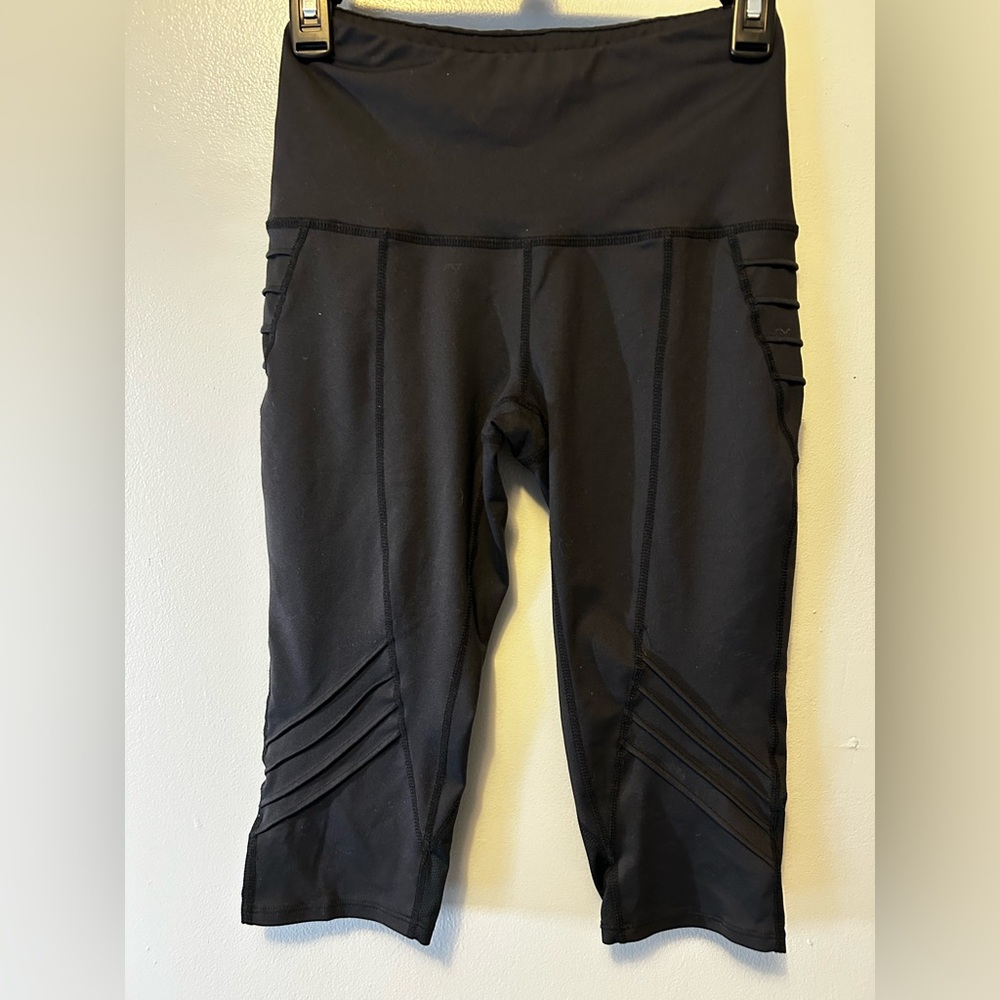 Oiselle Black Running Crop Leggings Size 4 Small – Zip Pocket – Free Shipping